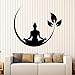 Toonol 28 x 34 CM Yoga Meditation Room Vinyl Wall Stickers Buddhist Zen Wall Decal Design Removable Wall Sticker Decor Yoga Room Wallpaper