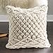 FLBER Macrame Pillow Woven Decorative Throw Pillow,15.8