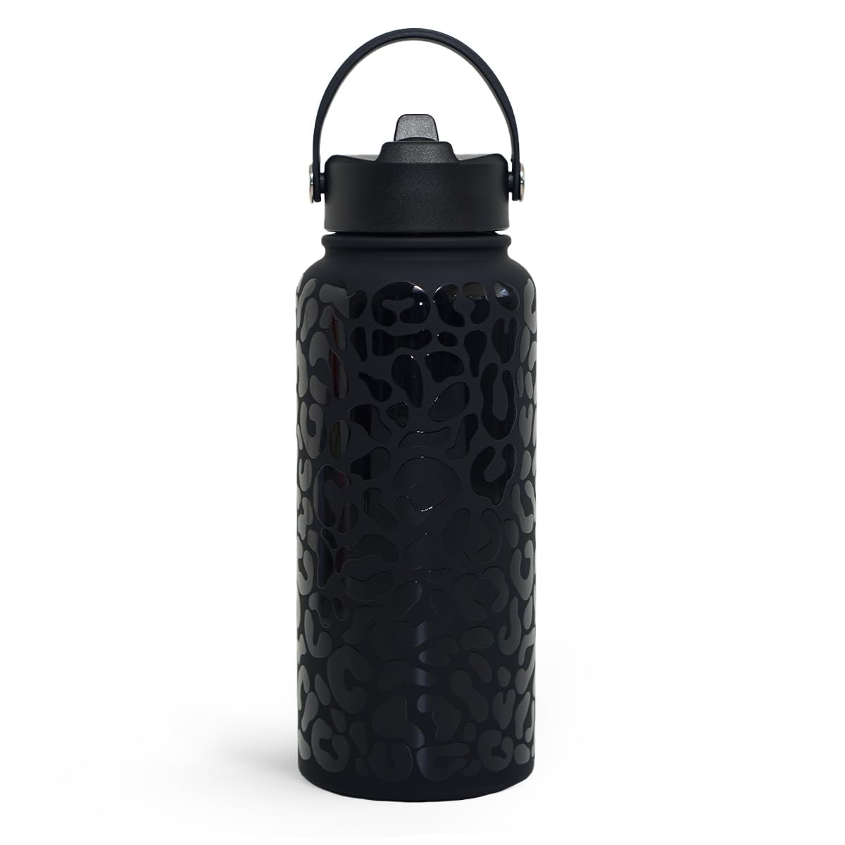 SANDJEST Leopard Water Bottle 32oz Stainless Steel