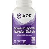 AOR Magnesium Glycinate Supplement 90mg 360 Capsules 120-Day Supply, Promote Optimal Muscle Function & Metabolism - Vegan & N