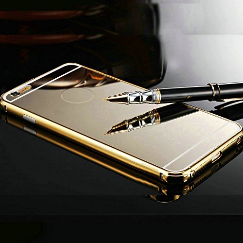 For iPhone 6 Case,JANDM Luxury Aluminum Ultra-thin Mirror Metal Case Cover for Apple iPhone 6 4.7inch (Gold)
