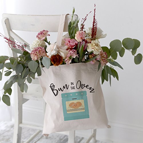 The Cotton & Canvas Co. Bun in the oven Reusable Grocery Bag and Farmers Market Tote Bag