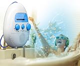 Sarini Waterproof Wireless FM AM Bathroom Shower Radio Portable Battery Digital view 5