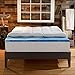 Sleep Innovations Dual Layer 4 Inch Memory Foam Mattress Topper, California King Size, Medium Support, 2 Inch Cooling Gel Memory Foam Plus 2 Inch Pillow Top Cover