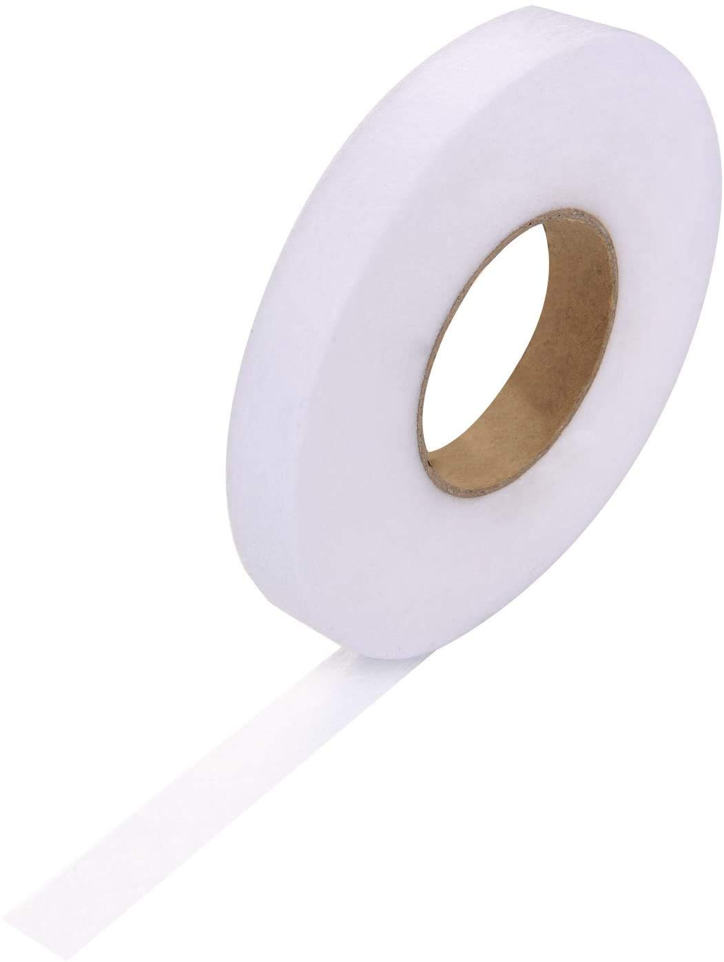 ABCOOL Iron-on Fuse Hem Tape, 3cm Width 64m Length, No Stitch Sewing Adhesive Fabric Tape for Cloth, Curtain, Iron on Fusing Hemming