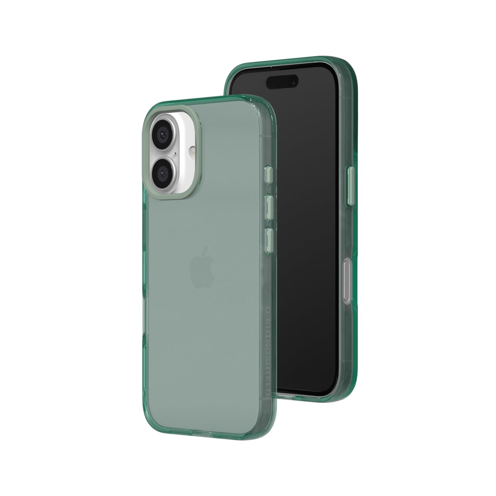 RHINOSHIELD JellyTint Transparent Protective Case Compatible with [iPhone 16] | Exceeds Military Drop Standards, Scratch Resistant, Shockproof, Camera Control Cutout Design - Moody Green