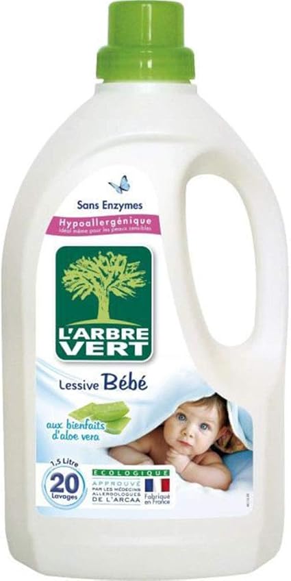 L Arbre Vert Lessive Liquide Bebe A L Aloe Vera 1 5 L Lavages Amazon Fr Hygiasne Et Soins Du Corps