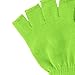 Simplicity Men/Women Half Gloves Solid Color Knitted Winter Warm Gloves, Lime, One Size