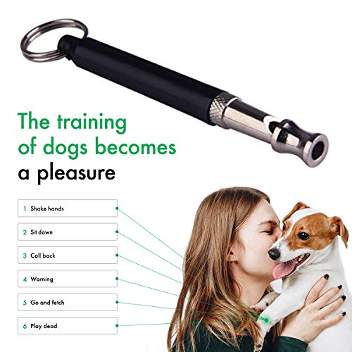 nicekrud Dog Whistle, Professional Dog Training Whistle to Stop Barking, Adjustable Pitch Ultrasonic Pet Whistle Training Tool Silent Bark Control for Dogs