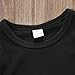 Infant Baby Girls Long Sleeve Bodysuit Romper Ruffle Fly Sleeve Triangle Cotton Jumpsuit (70(3-6M), Solid black)