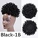 Synthetic Short Afro Kinky Curly Pony Tail High Puff Afro Ponytail Drawstring Ponytail (Black-1b)