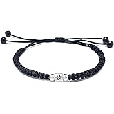 silwaver Sterling Silver Initial Bracelets for Love, Monogram Inspirational Gifts Letter Bracelets for Man Woman Siter Friend, Memorial Day Gifts for Hubby Wifey Valentine's Day