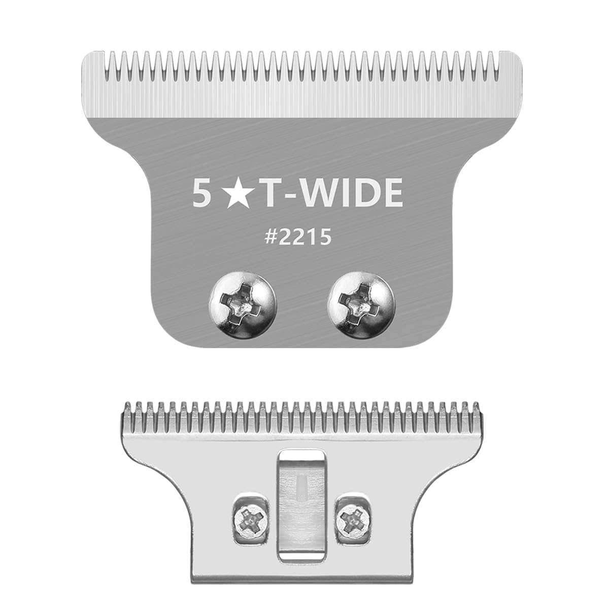 Photo 1 of 2215 Replacement T Wide Blades for Wahl 5 Star Detailer Li Trimmer 8081 and 8171 - Adjustable Stainless-steel Zero-Gap Trimmer Blade, Silver