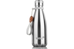 Mollcity Small Water Bottle-12 oz Stainless Steel Vacuum Insulated Water Bottle for Back to School-Reusable Metal Water Bottl