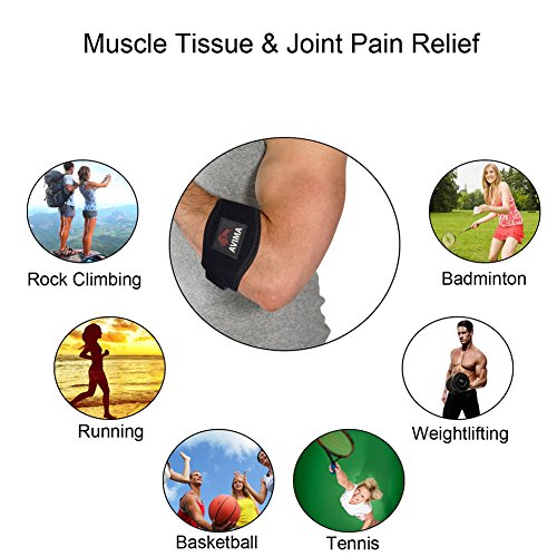 image for [2 Pack] AVIMA BEST Quality Elbow Brace With Compression Pad for Men &