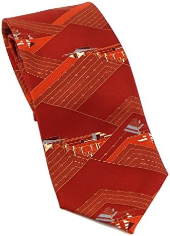 Boxelder Men's Silk Tie -Frank Lloyd Wright Taliesin Design -Red