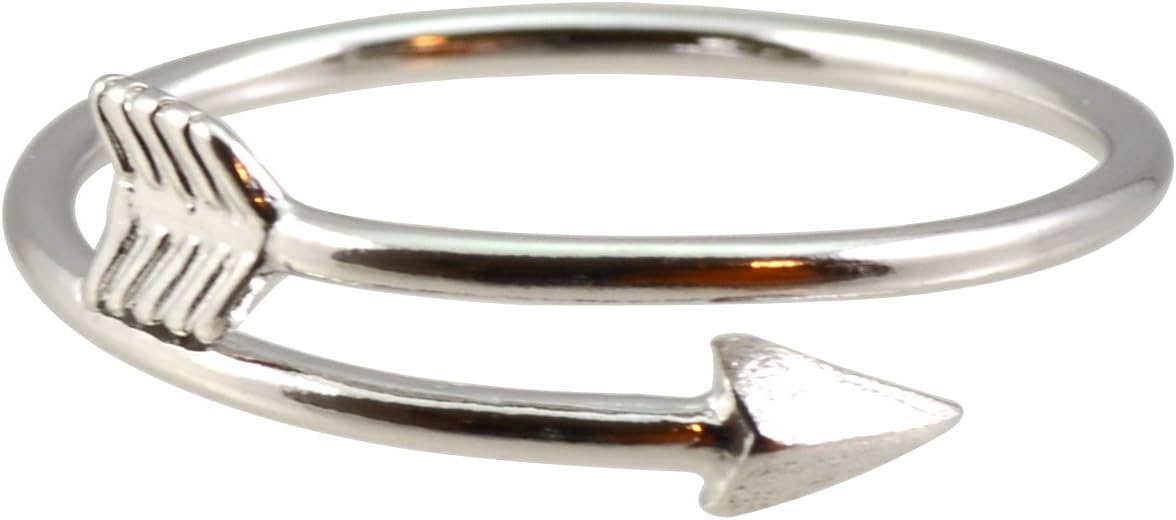 AppleLatte Bullseye Silver Plated Arrow Wrap Adjustable Ring by AppleLatte
