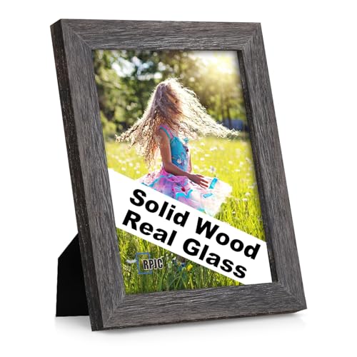 RPJC Solid Wood Picture Frame Real Glass Driftwood Finish