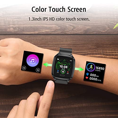 L8star Fitness Tracker Heart Rate Activity Tracker with 1.3 inch IPS