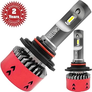NSLUMO HB3 9005 LED Headlight Bulb Bright White H10 9005 High Beam Headlight Bulbs Conversion Kit 70W 6000K 12000 Lumens 2 Years Warranty (2 Pcs)