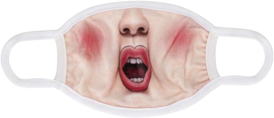 MyCozy Funny Expression Emotional Anti Dust Face Mouth Antibacterial Mask Fog Machine Cotton Filter Earloop Face Disposable Respirator Breathable Prevent Dust Respirator Mask (B)
