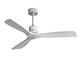 Sofucor 52 inch Solid Wood Ceiling Fan with Remote