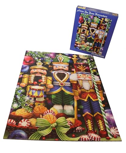 Vermont Christmas Company Three Nutcrackers Christmas Jigsaw Puzzle 550 Piece