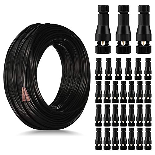 ZUCKEO 30Pack Landscape Lights Cable Connectors and 200ft 16/2 Low