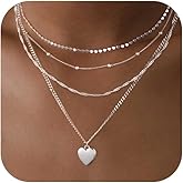 VIROMY Gold Necklace for Women 14k Gold Chain Necklaces Dainty Layered Necklaces Simple Stackable Pendant Necklaces Herringbone Cuban Paperclip Chain Gold Choker Necklaces Gold Jewelry for Women