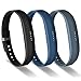 Greeninsync Compatible with Fitbit Bands for Flex 2, Adjustable Soft Silicone Sports with Fastener Clasp Fitness Replacement Wristband Strap for Fitbit Flex 2 Smart Watch Large(3Pack)