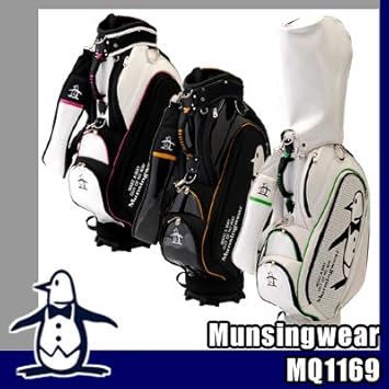 Amazon Munsingwear マンシングウェア キャディバッグ ビッグペンギン Mq1169 10 ブラック ホワイト Munsingwear マンシングウェア メンズキャディバッグ