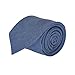 Luther Pike Mens Cotton Chambray Skinny Tie Neckties for Men - 2.75 inches Warm Blue Ties For Men