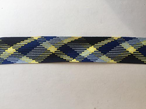 Designer PLAID FOLDOVER BRAID Ribbon Trim , Multi Colors - For Clothing , Pillows, Drapes 5 Yds FO-103A