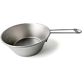 Nivareon Titanium Pot Sierra Cup 450ml/15.22fl oz with Foldable Handle | Pure Titanium Bowl &middot; Portable &middot; Ultralight &middot; Traveling Camping Hiking Picnic Backpacking Outdoor