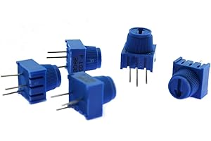 Longdex Potentiometer 3386MP-103 5PCS 10K Ohm 3386 Trimmer Potentiometer with Knob for Arduino