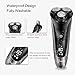 HATTEKER Electric Shaver for Men Rotary Shaver Razor Wet Dry Beard Trimmer Electric Shaving Razors with Pop-up Trimmer Replacenment Blade Waterproof Cordless Rechargeable
