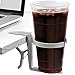 Vector Cup Holder -- Clip-on and Portable For Travel, Airplanes, Cafes, Desks, Tables and Wheelchairs