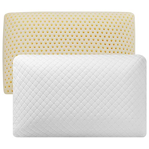 PiccoCasa Soft Talalay Natural Latex Pillow with Organic Cotton Cover