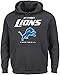 NFL Detroit Lions Men's Our Team Long Sleeve Screen Print Hooded Fleece Pullover, Medium, Charcoal Heather