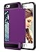 iPhone 5S Case, iPhone 5 Case, Vofolen Impact Resistant iPhone 5S Wallet Case Hybrid Bumper Armor Snap-on Black Soft Rubber Cover Protective Shell Card Holder for iPhone 5 5S SE - Purple
