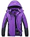 Wantdo Women's Waterproof Mountain Jacket Fleece Windproof Ski Jacket US XL Purple X-Large