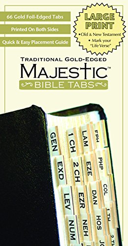 Majestic Bible Tabs: Traditional Gold-Edged Large