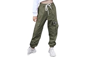 SANGTREE Girls & Women's Cargo Jogger Pants, 3 Years - Women 3XL