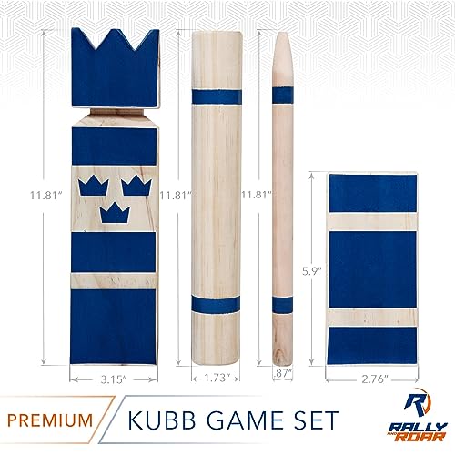 Kubb Premium Set Yard Game Set for Adults, Families Fun, Interactive