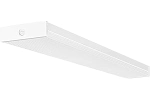 hykolity 4FT LED Wraparound Light, 40W, 4400lm, 4000K, [2-lamp 32W Fluorescent Equiv.], 4 Foot LED Wrap Light Fixture, Flush Mount Office Ceiling Light for Garage, Office, Kitchen, ETL Listed