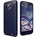 Dretal for Moto X4 Case, [Shock Resistant] Flexible Soft TPU Brushed Anti-Fingerprint Full-Body Protective Case Cover for Motorola Moto X4 (2017) (Navy)