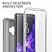 YOUMAKER Designed for Galaxy S9 Case, Heavy Duty Protection Kickstand with Built-in Screen Protector Shockproof Case Cover for Samsung Galaxy S9 5.8 inch - White