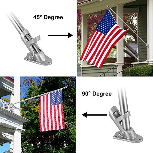 ASORT Flag Pole Kit, Flag Pole for House with Holder, 6ft Stainless