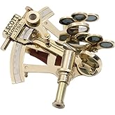 ROORKEE INSTRUMENTS (INDIA) A NAUTICAL REPRODUCTION HOUSE RII Pocket Sextant J. Scott London Nautical Navy Sailors Brass, Determine Latitude & Longitude, Galactic Gifting Sextant, Wedding