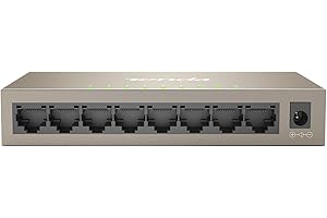Tenda TEG1008M, 8 Port Gigabit Switch, Unmanaged Ethernet Switch with Traffic Optimization, Plug & Play, Fanless & Metal Design Network Switch Hub, Desktop/ Wall-Mount, Limited Lifetime Protection